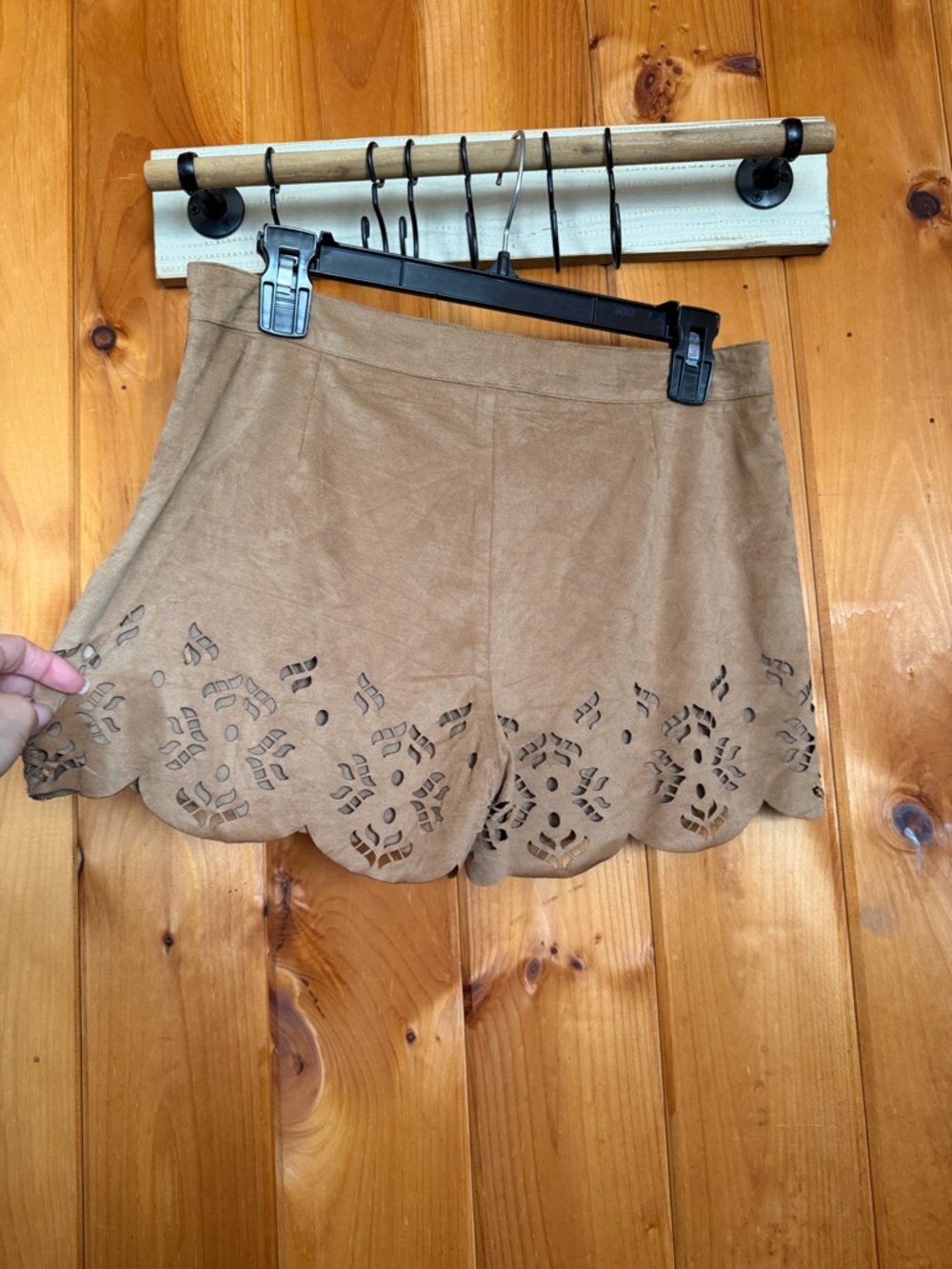 Stella Luce Camel Suede-Look Skirt
